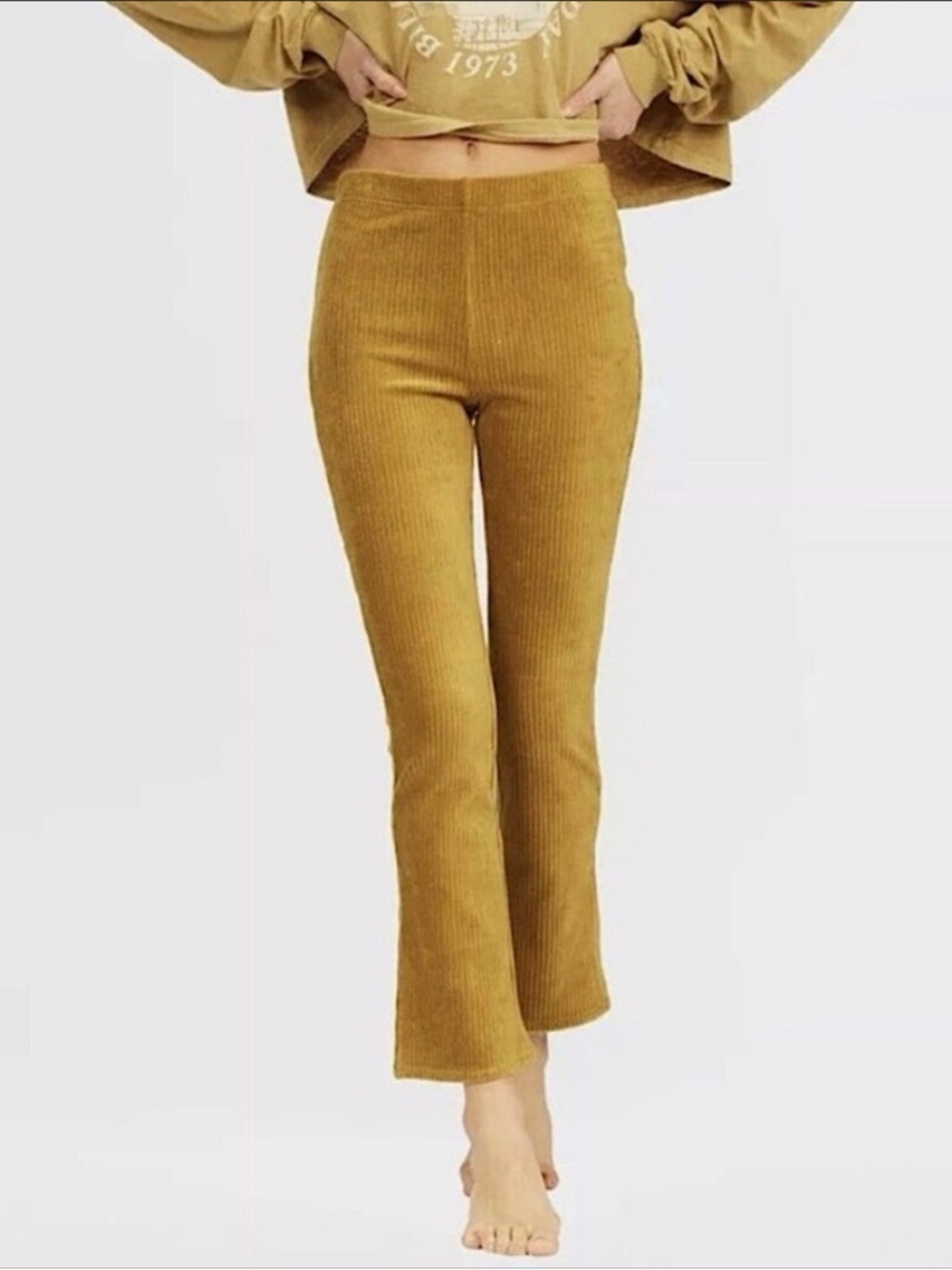 Billabong Sincerely Jules Hit A Cord Flare High Rise Pant Sz Small Corduroy NWT